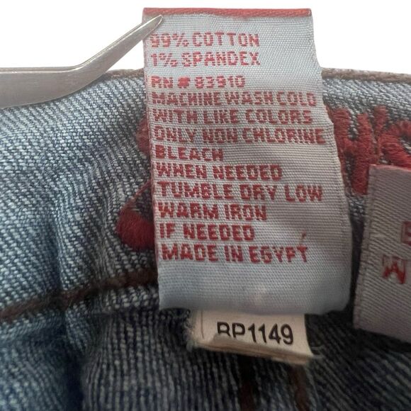 Smith’s Y2K Bootcut Jeans Size 6 Mid Rise Straight Leg Vintage Dark Wash Denim - Picture 9 of 10